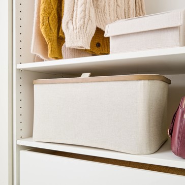 Anko Linen Look Walnut Look Rectangle Box