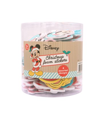 Christmas Disney Mickey/Minnie Foam Sticker Tub 108 Pieces