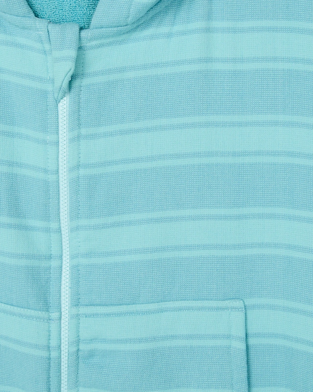 Henley Kids Australian Cotton Zip Thru Hooded Towel - Aqua 2 of 2
