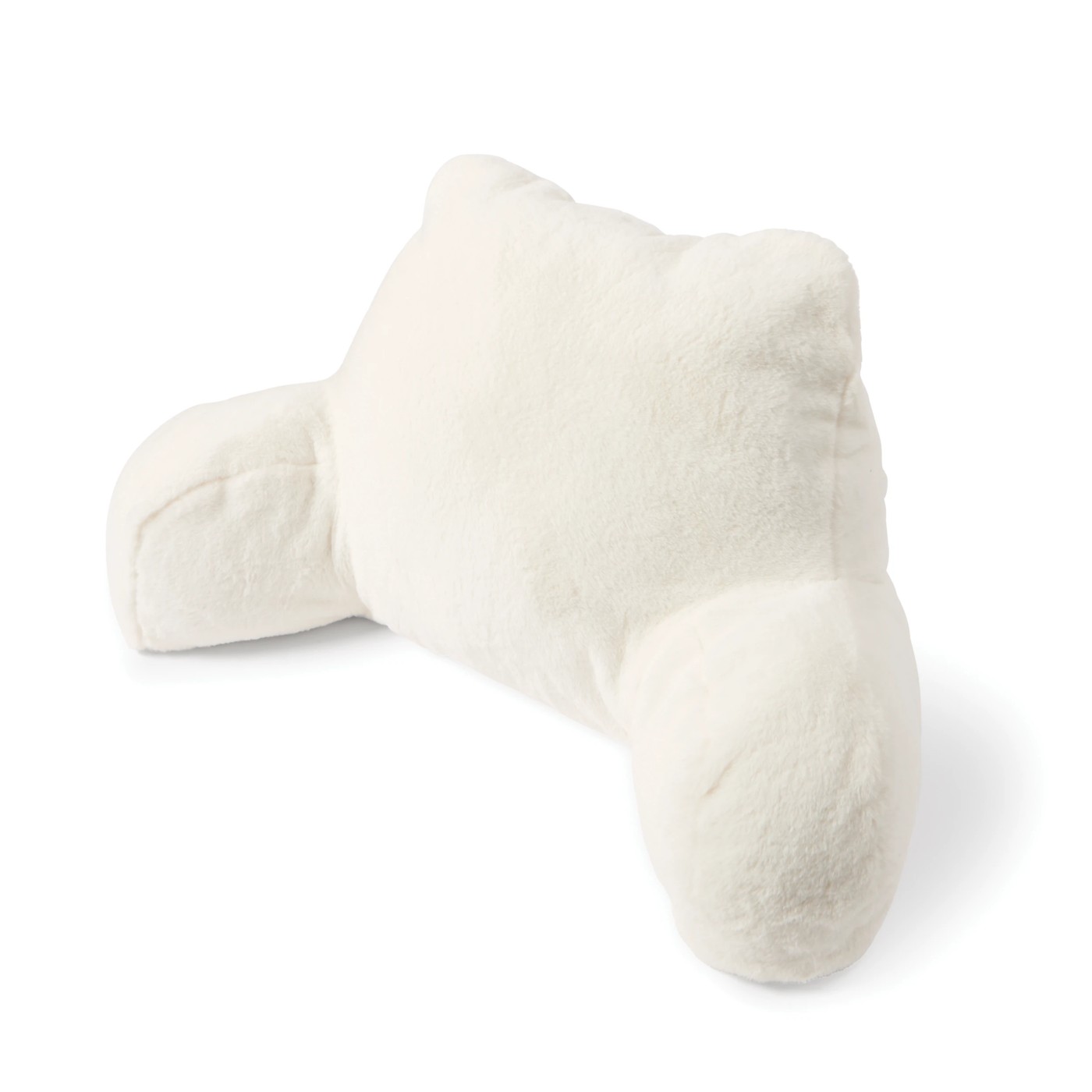 Anko Faux Fur Back Rest Pillow - White 3 of 5