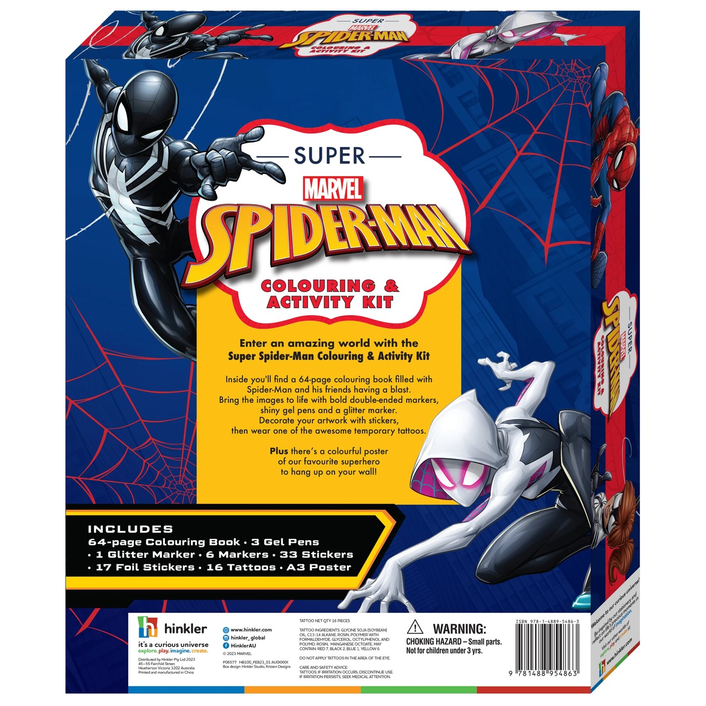 Super Spider-Man Colouring & Activity Kit - Colouring - Colour + Activity -  Children - Hinkler