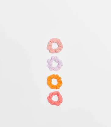 Kids 4 Pack Terry Scrunchies