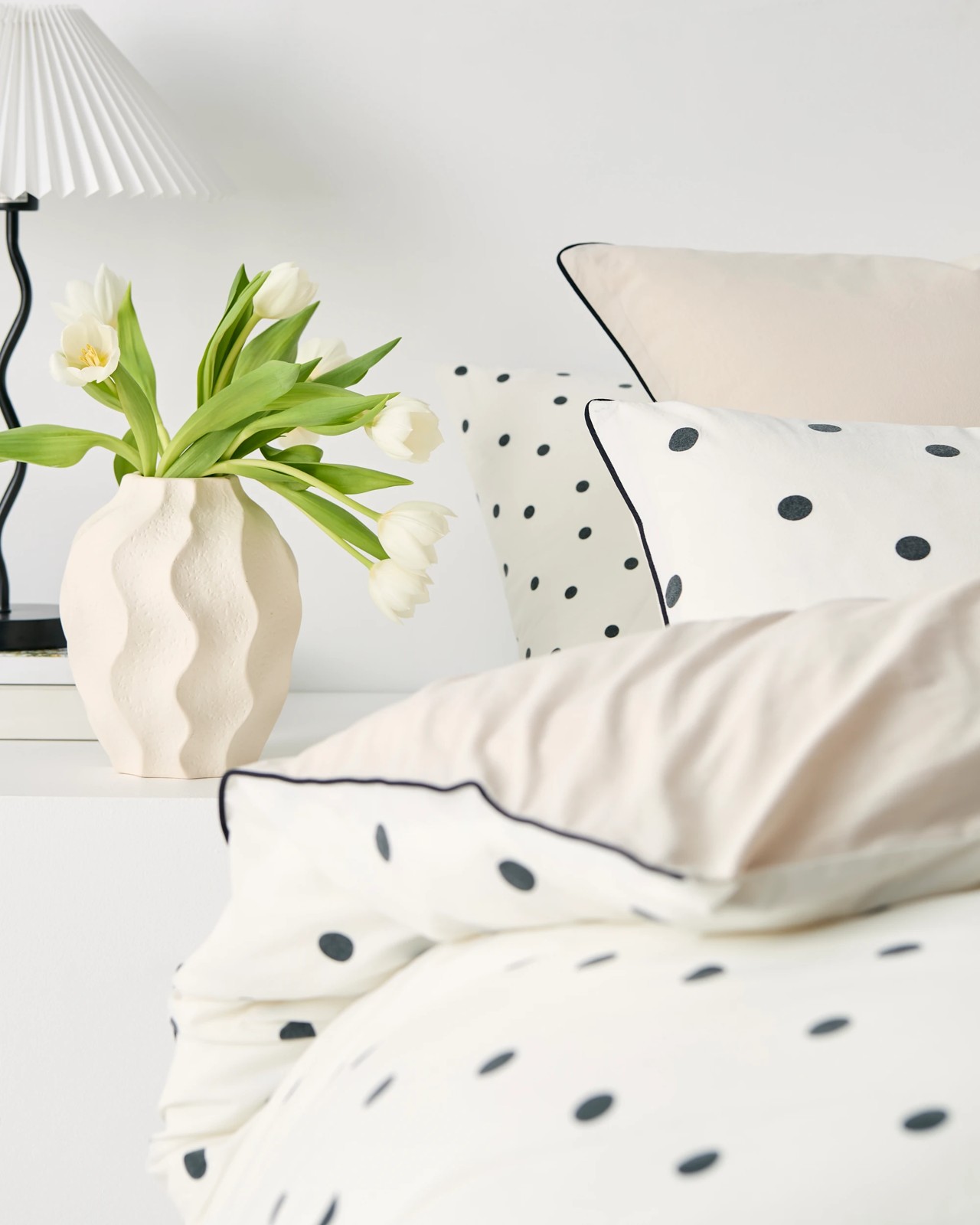 Arlo Polka Dot Stonewash Cotton Quilt Cover Set 3 of 5