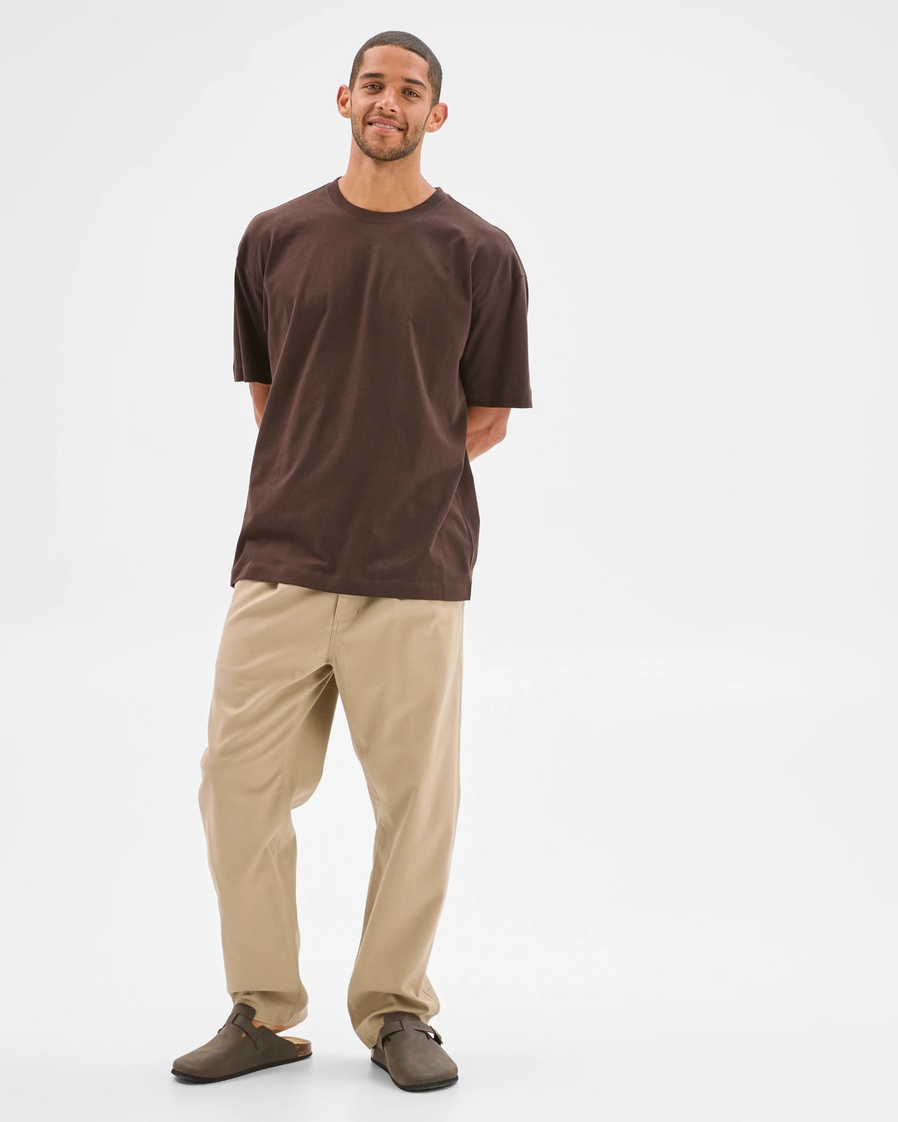 Australian Cotton Oversized T-Shirt - Chocolate 3 of 6