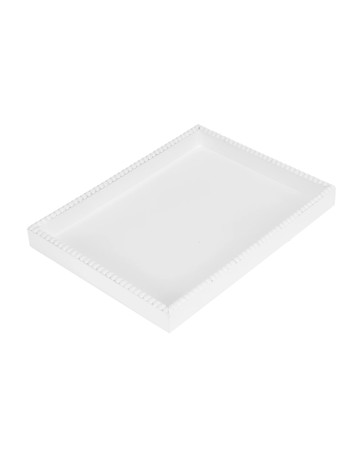 Anko White Textured Edge Decor Tray