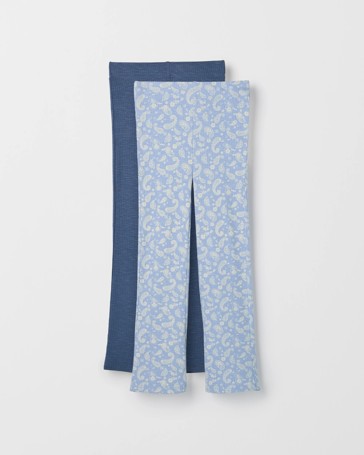 2 Pack Rib Knit Flare Leggings