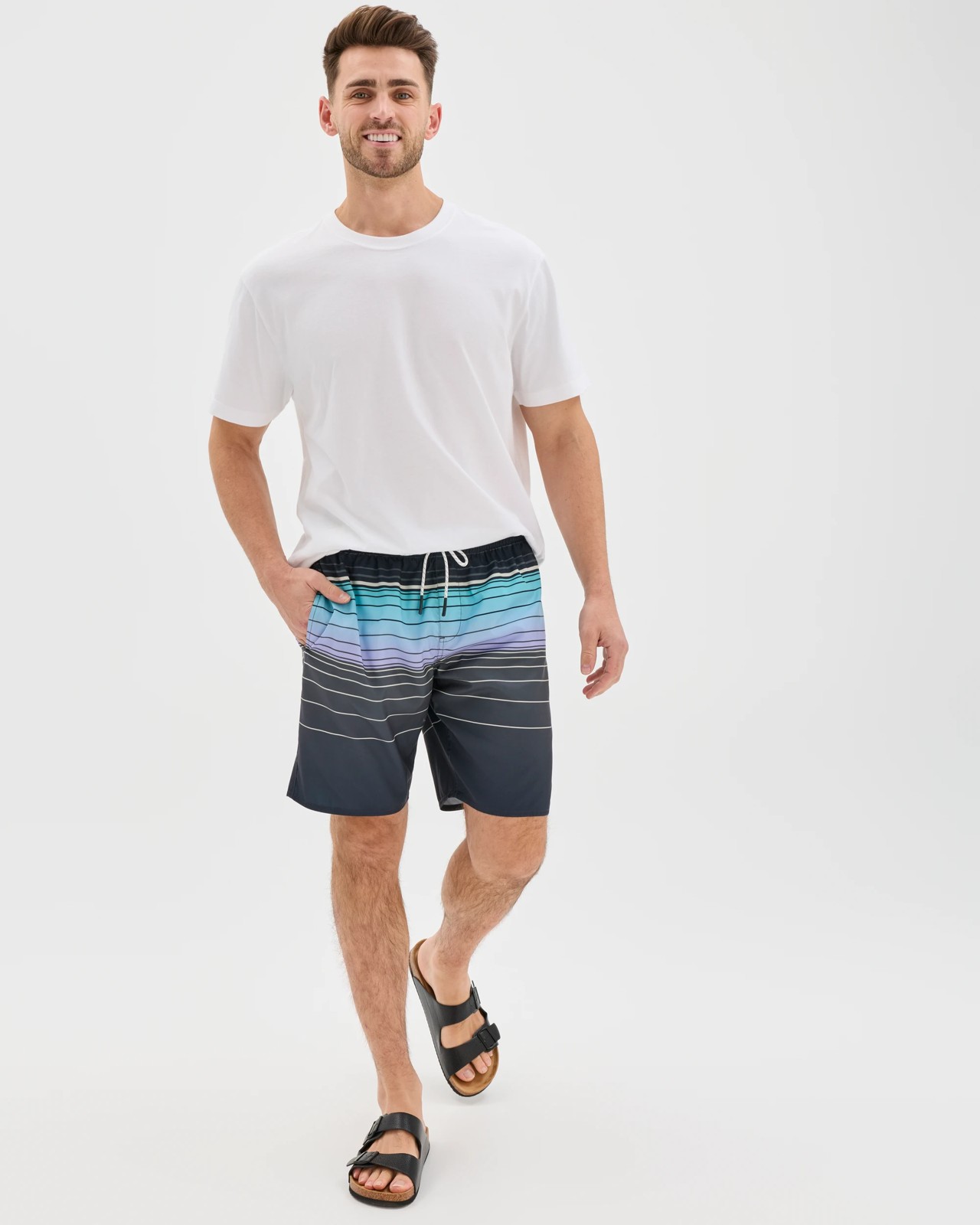 Panelled Swim Boardshorts - Aqua 3 of 5