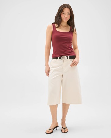 Lily Loves Australian Cotton Blend Double Layer Fitted Scoop Tank Top