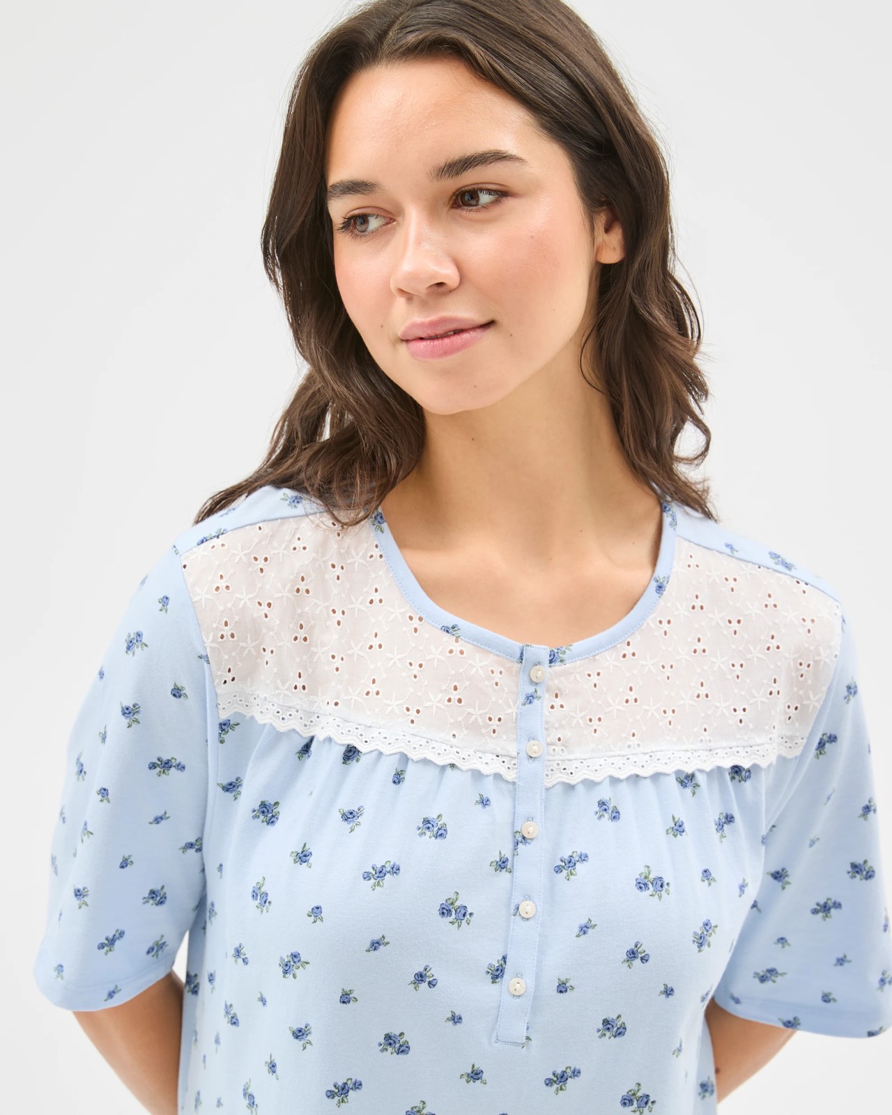 Australian Cotton Short Sleeve Traditional Sleep Nightie 5 of 6