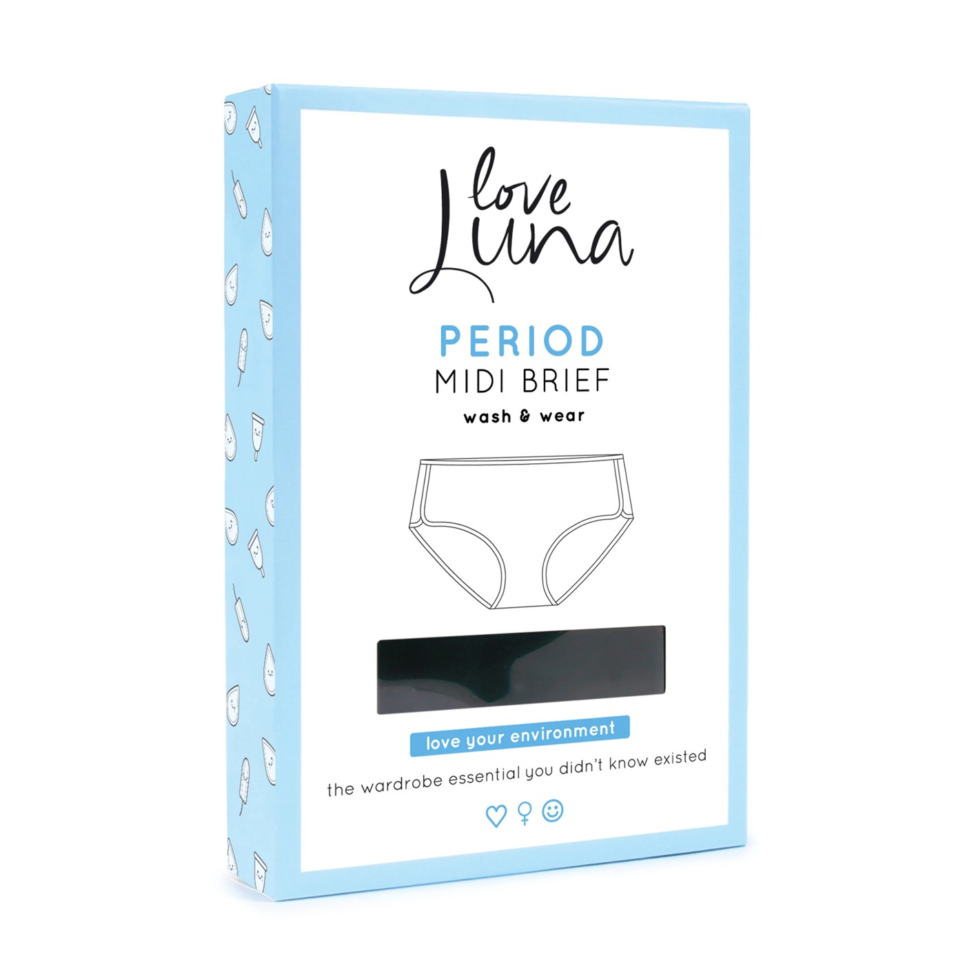 Love Luna Period Midi Briefs; Style: LLUWPBMI 5 of 5