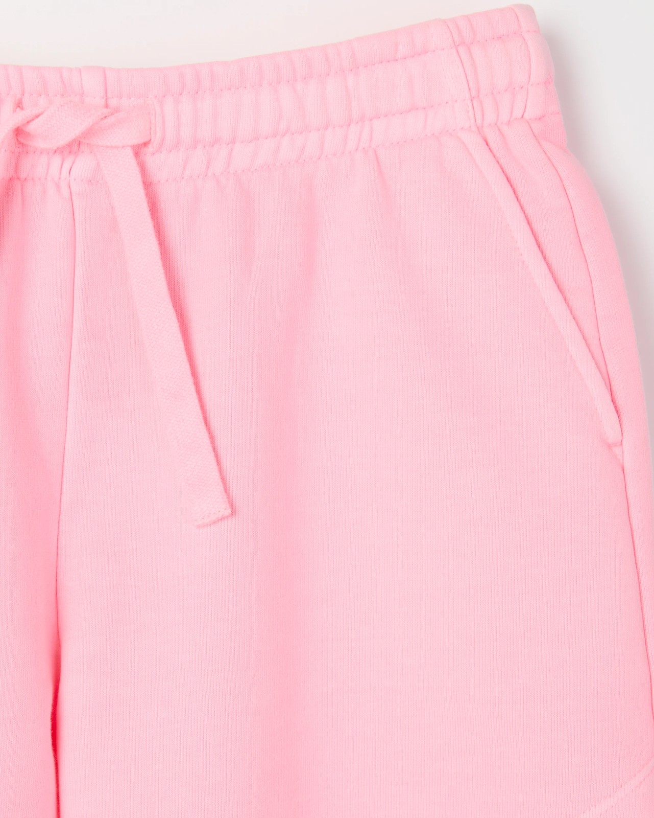 Australian Cotton Blend Curved Hem Fleece Shorts - Neon Pink 6 of 6