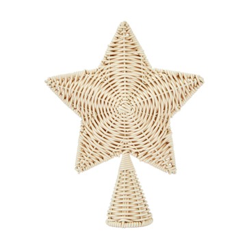 Faux Rattan Star Tree Topper - Anko