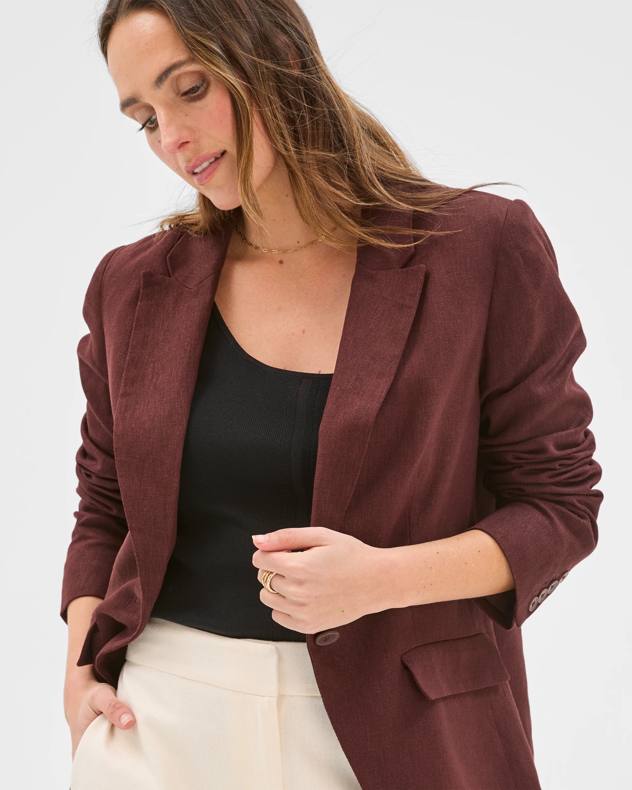 Preview Tailored Blazer  - Dark Chocolate 5 of 5