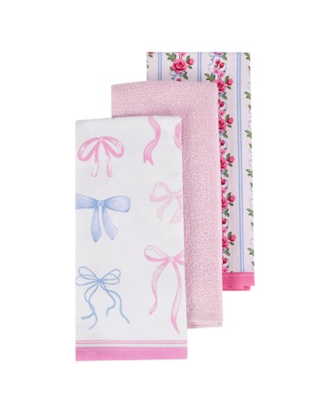 Anko 3 Pack Soft Floral Tea Towels