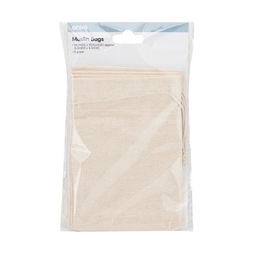 Muslin Bags, 5 Pack - Anko