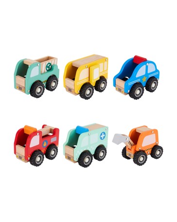 Wooden Vehicle Toy, Assorted - Anko