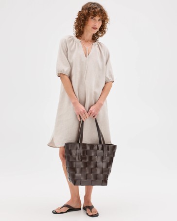 European Linen Mini Femme Dress