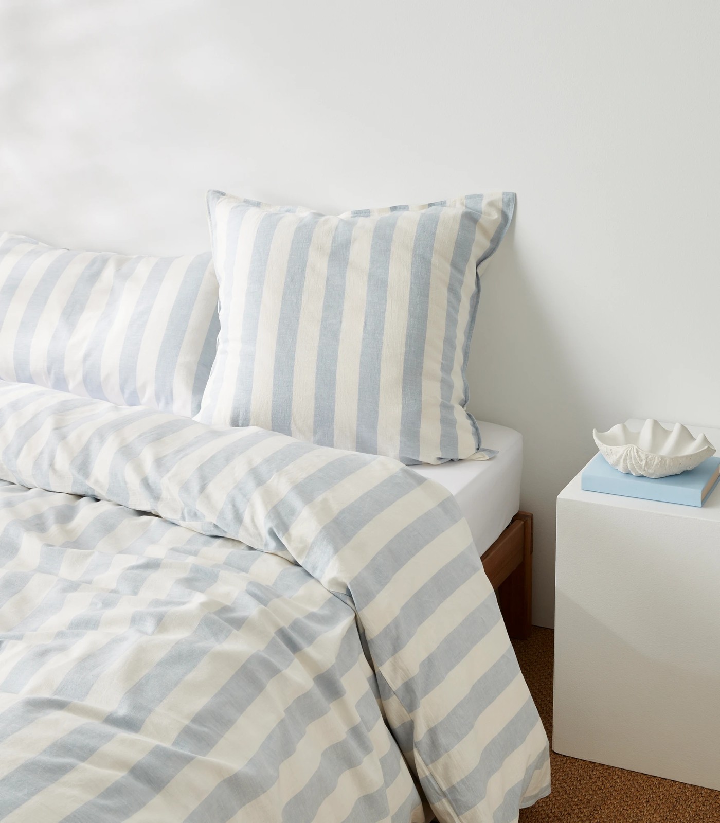 Reid Stripe Linen/Cotton European Pillowcase - Blue | Target Australia