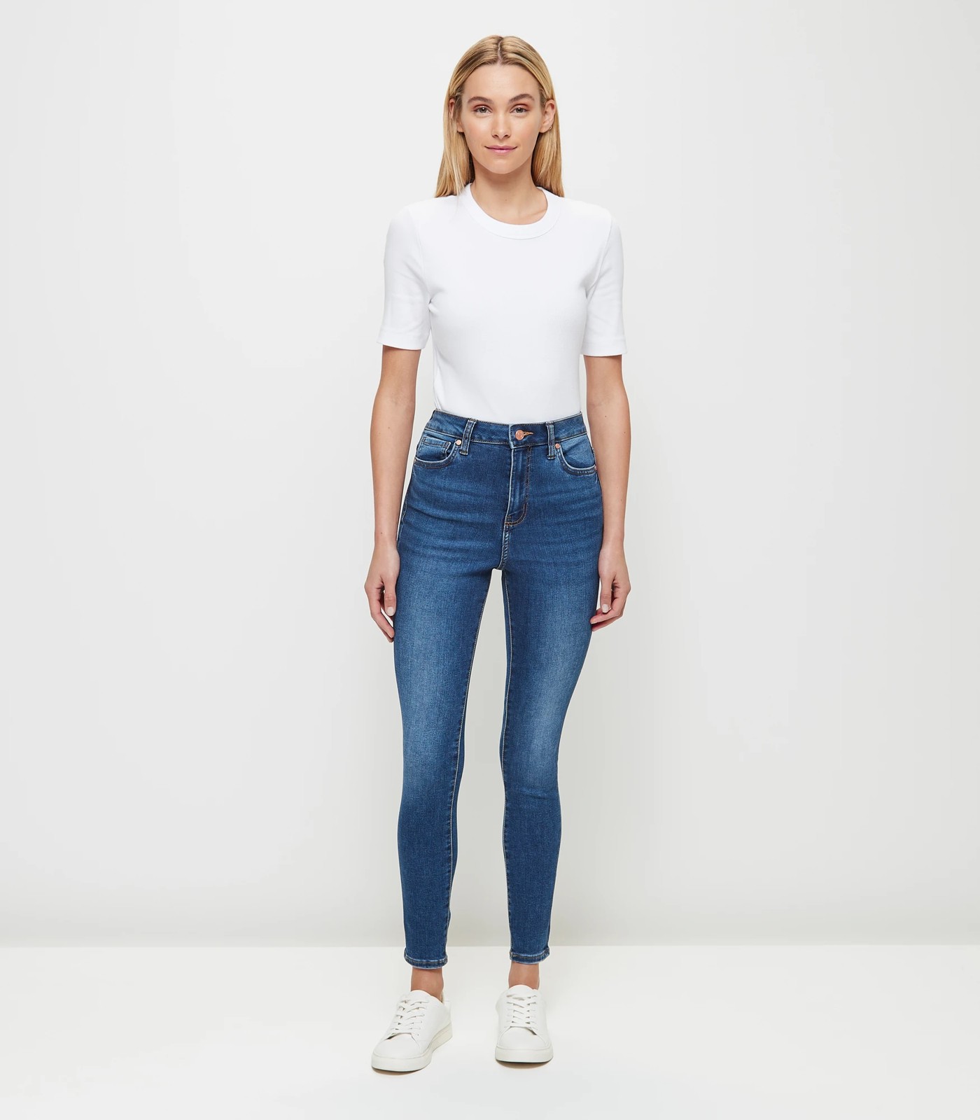 Sophie Skinny High Rise Ankle Length Denim Jeans - Mid Wash | Target ...