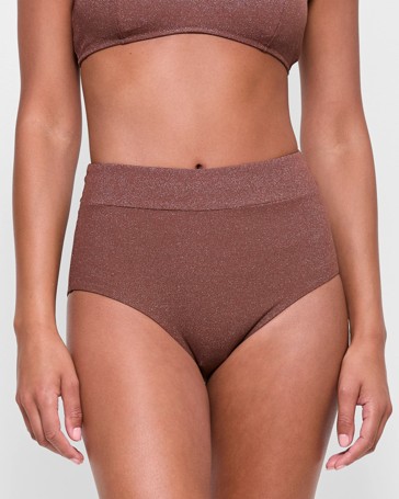 Resort Sparkle High Waisted Bikini Swim Bottoms