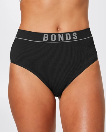 Womens Retro Rib Hi Hi Briefs - Bonds