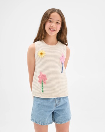 Australian Cotton Crochet Knit Tank Top