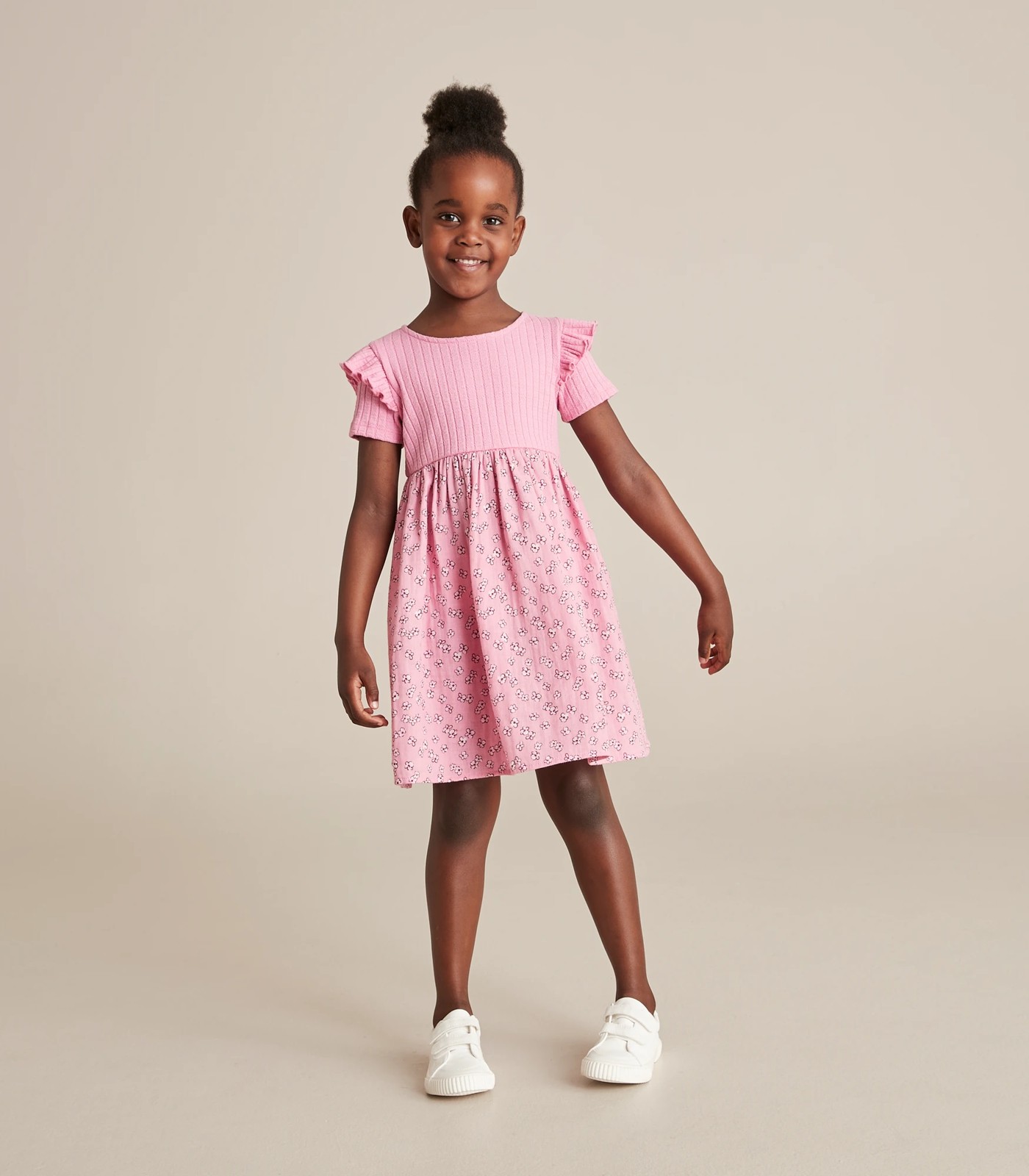 Woven Knit Combo Dress 4 of 6
