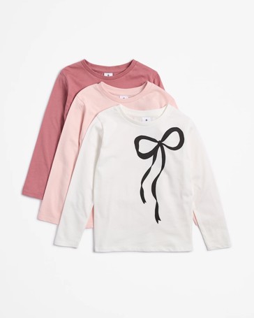 Australian Cotton Long Sleeve Tops 3 Pack
