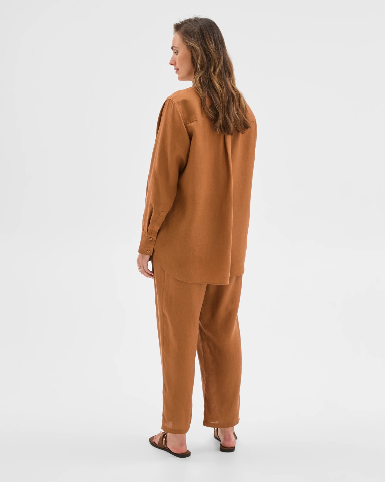 European Linen Long Sleeve Shirt - Butterscotch 5 of 6