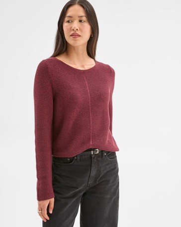 Australian Cotton Blend Ottoman Twist Sweater