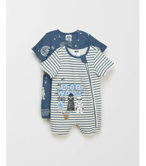 Disney Organic Cotton Baby Rib Romper 2 Pack