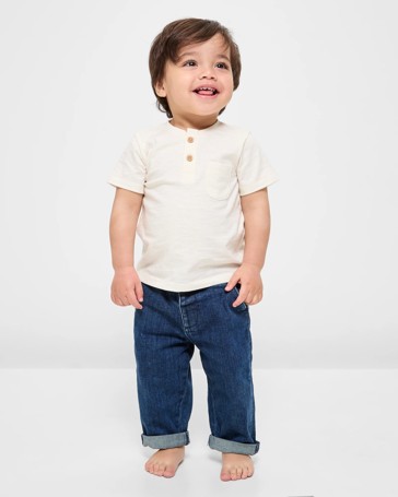 Baby Organic Cotton Henley T-shirt