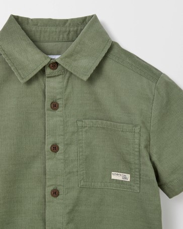 Australian Cotton Short Sleeve Mini Cord Shirt