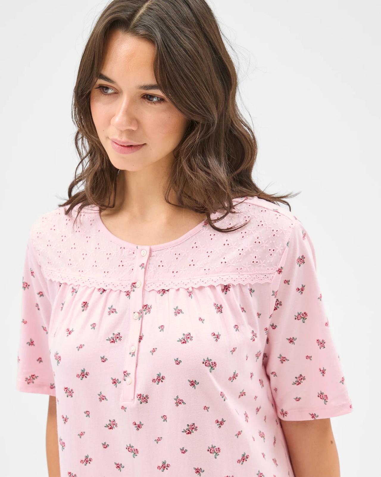 Australian Cotton Short Sleeve Traditional Sleep Nightie 5 of 6