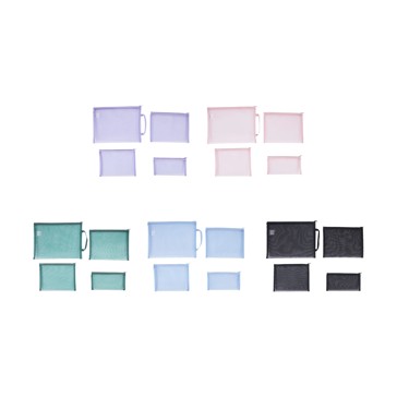 4 Piece Mesh Pouches, Assorted - Anko