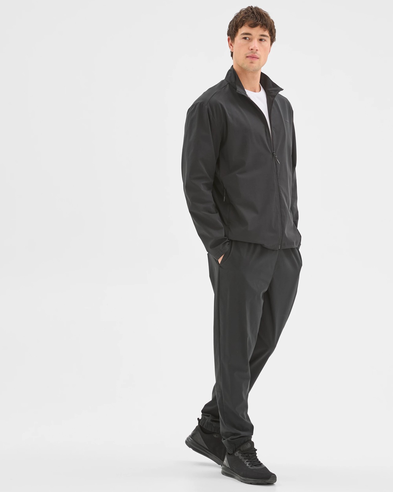 Active Zip Through Textured Jumper - Black 4 of 6