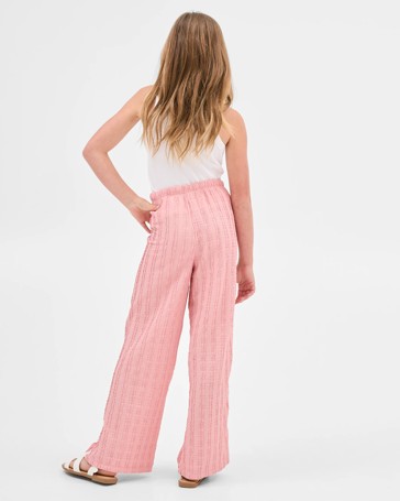 Older Girls Textured Wide Leg Pants