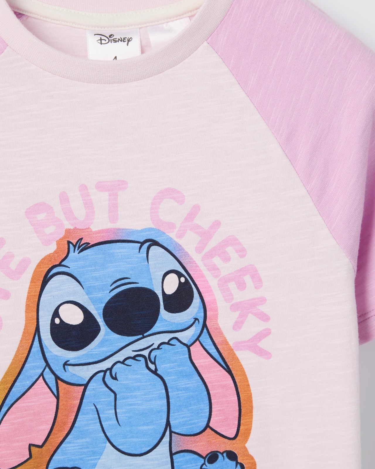 Disney Organic Cotton Younger Girls Elevated Raglan Knit Pyjama Set - Lilo & Stitch Purple 2 of 4