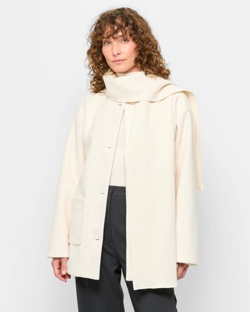 Wrap Coat with Scarf - Preview