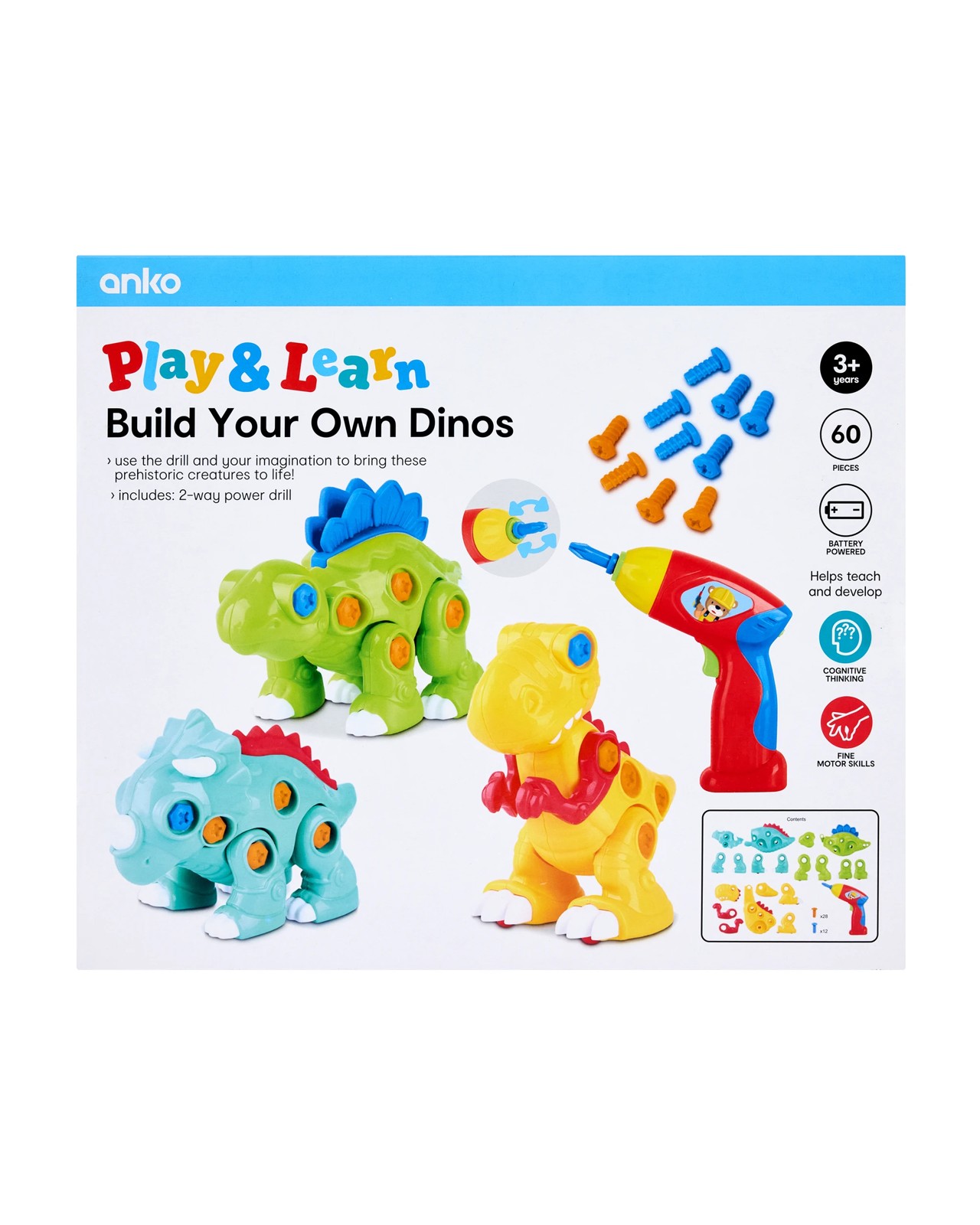 Anko 60 Piece Build Your Own Dinos 6 of 6