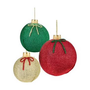 3 Pack Inflatable Baubles - Anko