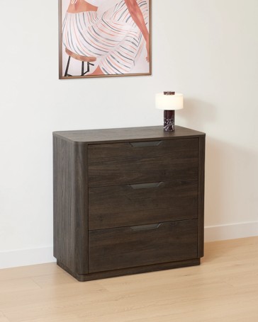 Anko Miles 3 Drawer Chest. - Walnut