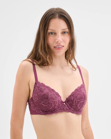 Womens Lila Lace Underwire T-Shirt Bra