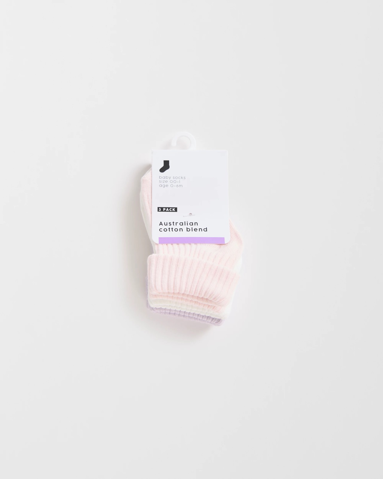 Baby Unisex 3 Pack Turnover Socks - Pink 3 of 3