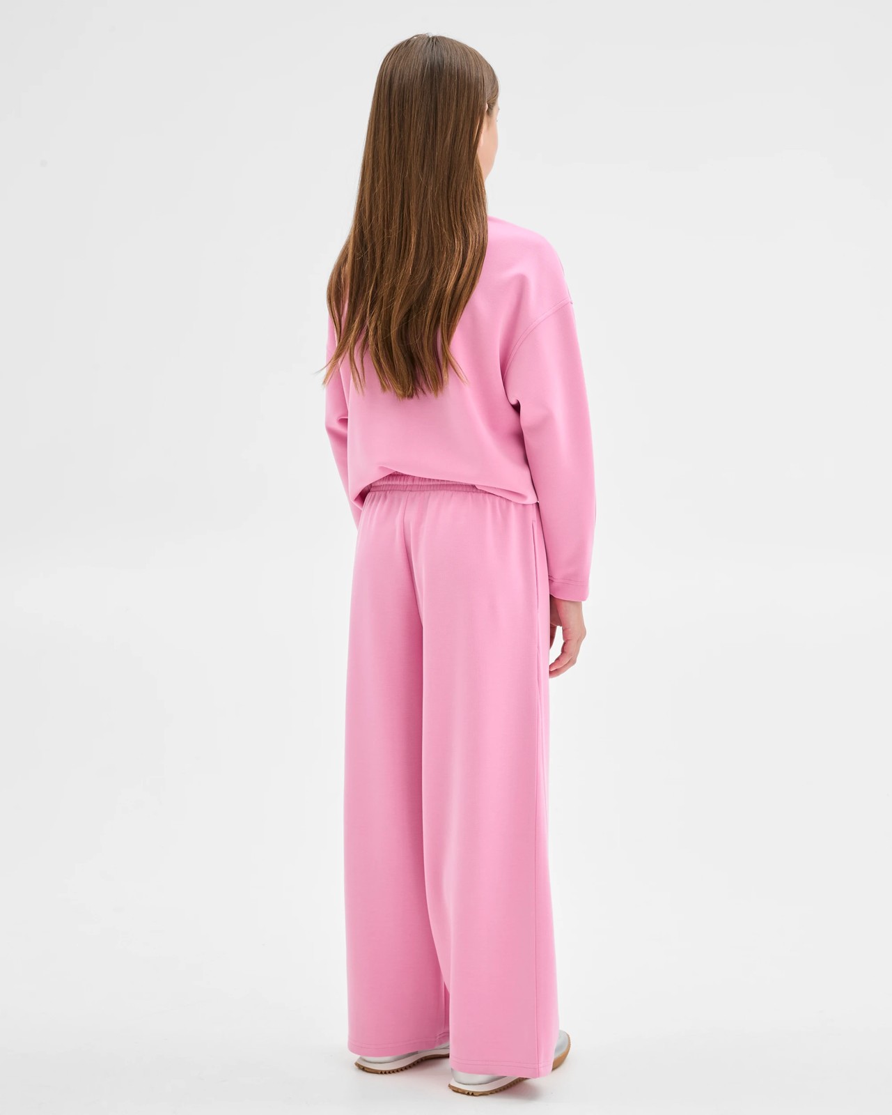Sandwash Scuba Wide Leg Trackpants - Pink 4 of 6