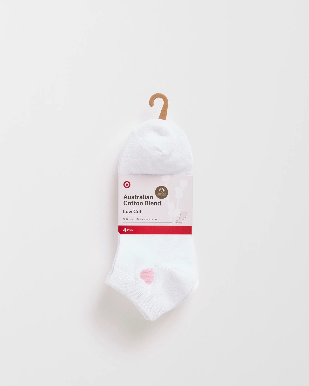 Australian Cotton Blend 4 Pack Low Cut Casual Socks - White 3 of 3