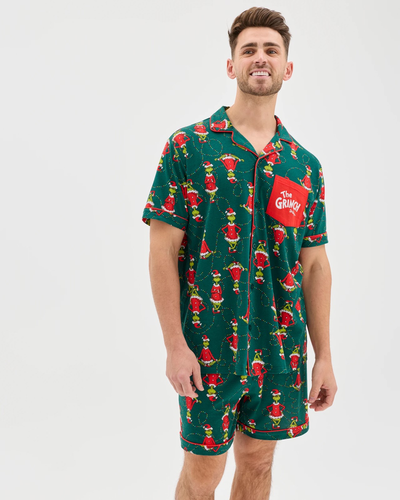 Family Matching Christmas Australian Cotton Mens Pyjama Set - Grinch 2 of 6
