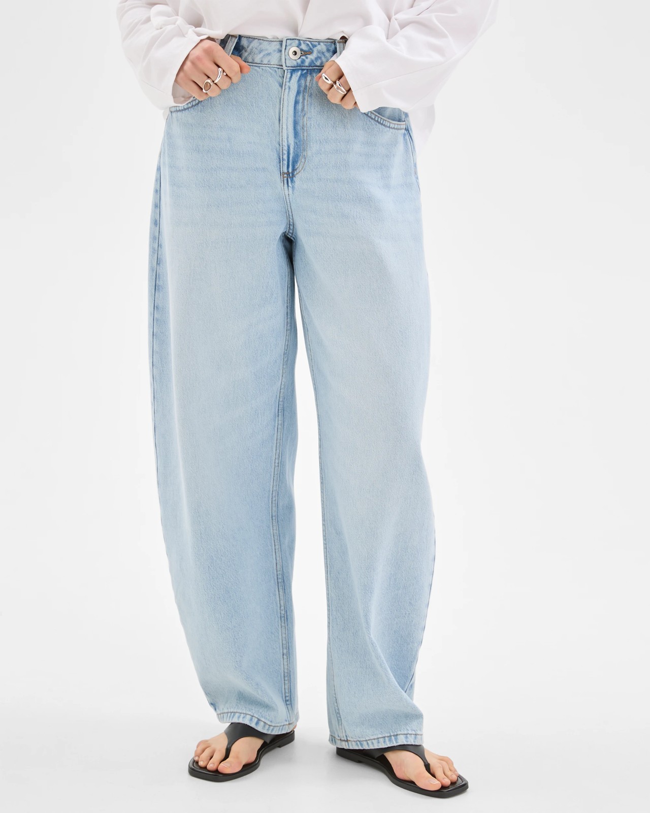 Lily Loves Australian Cotton Blend Bow Leg Denim Jeans 3 of 5