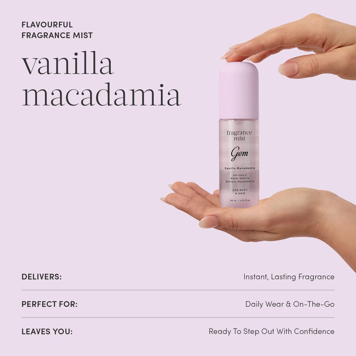 Gem Fragrance Mist 90ml -Â Vanilla and Macadamia 3 of 6