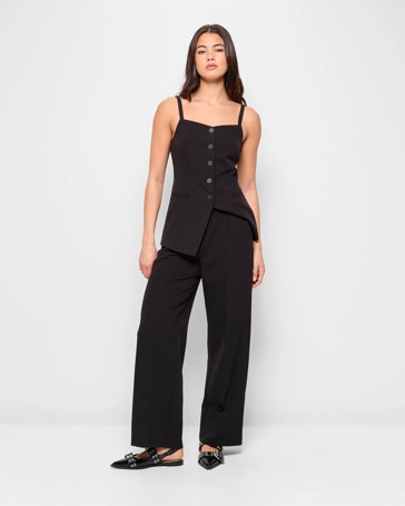 Tailored Straight Leg Pants - Lily Loves